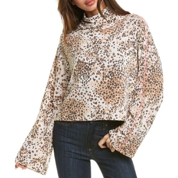 𝅺VINTAGE HAVANA Pop Stitching Oversize Top Women's Size Small - Picture 1 of 3